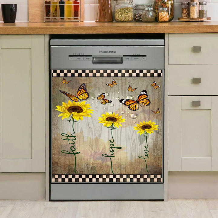 Butterfly Sunflower TH2410144CL Decor Kitchen Dishwasher Cover