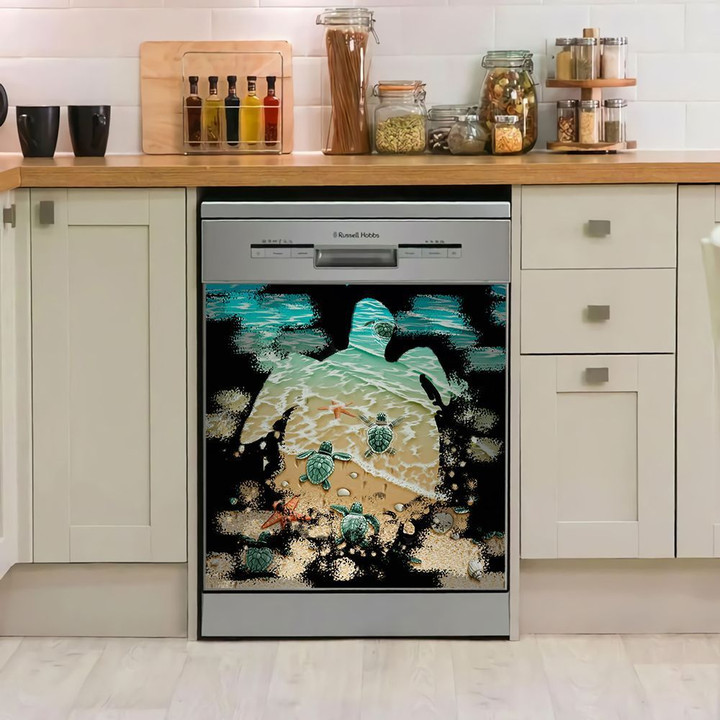 Sea Turtle Stone TH0311573CL Decor Kitchen Dishwasher Cover