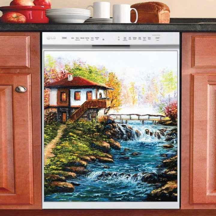 Riverside Cottage In The Mountains TH0510240CL Decor Kitchen Dishwasher Cover