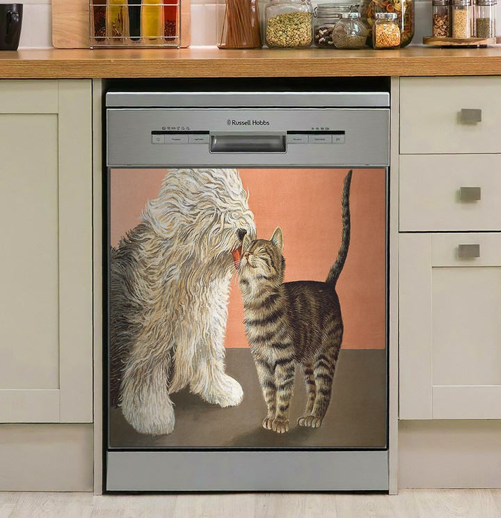 Cute Dog And Cat NI2711114NT Decor Kitchen Dishwasher Cover
