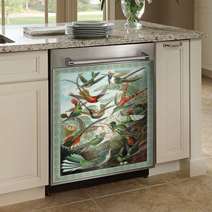 Family Hummingbird Vintage NI0510002NP Decor Kitchen Dishwasher Cover