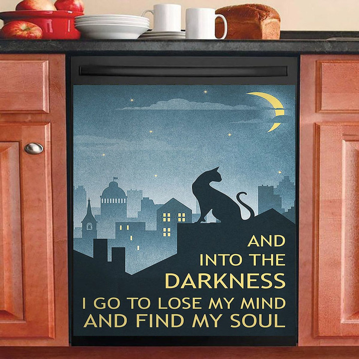 Cat Darkness Lose My Mind Find My Soul NI0212011KL Decor Kitchen Dishwasher Cover