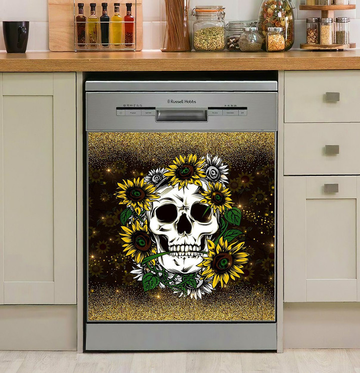 Skull Sunflower NI0610009HN Decor Kitchen Dishwasher Cover
