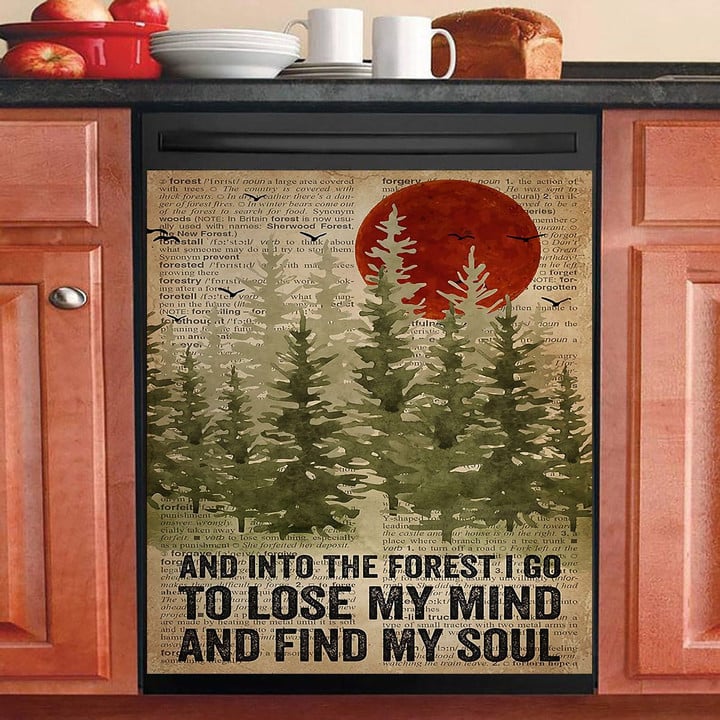Dictionary And Into The Forest Camping Lose My Mind NI0112031KL Decor Kitchen Dishwasher Cover