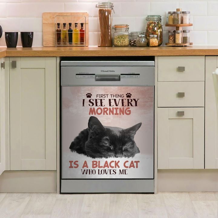 Black Cat TH2310580CL Decor Kitchen Dishwasher Cover