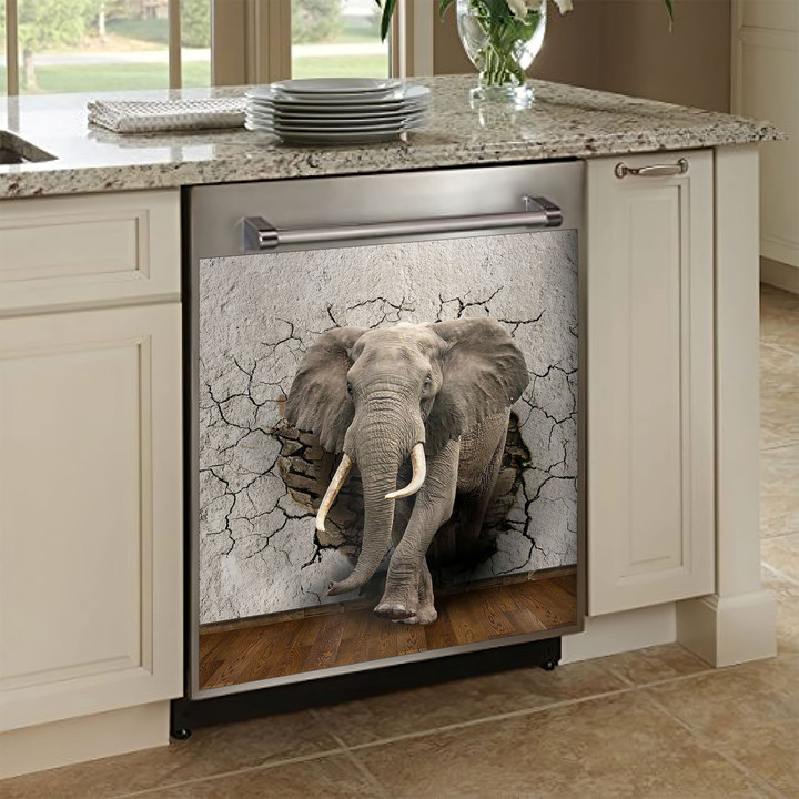Elephant TH2110063CL Decor Kitchen Dishwasher Cover