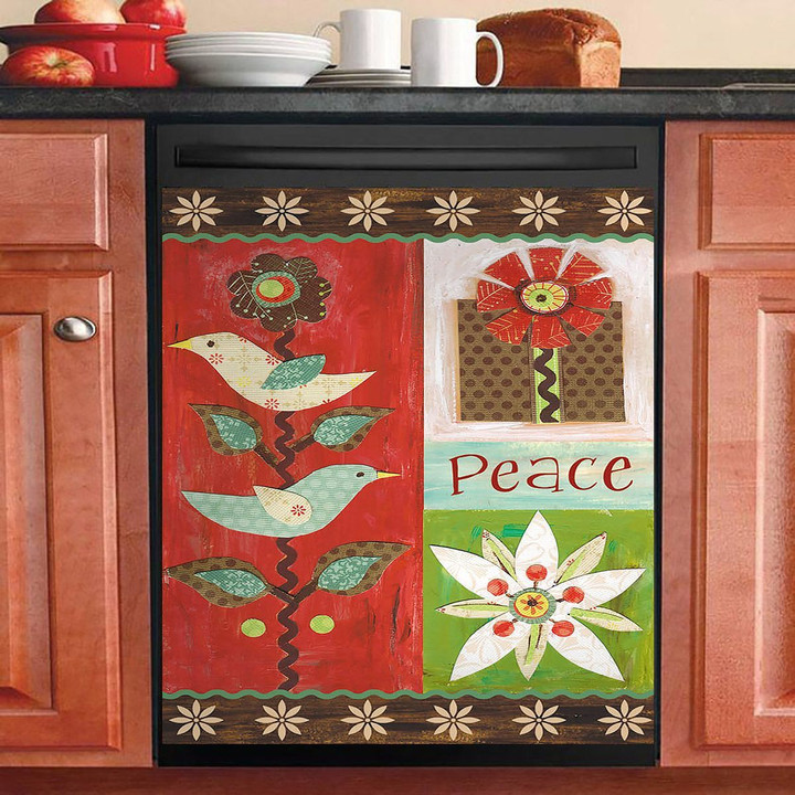 Folksy Christmas Bird NI2611089NT Decor Kitchen Dishwasher Cover