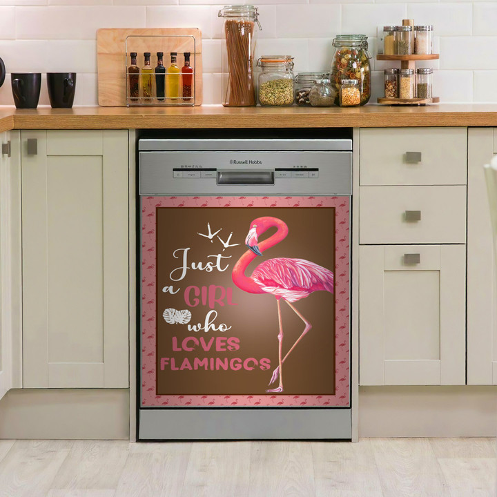 Flamingo Just A Girl Who Loves Flamingos GS0610013OD Decor Kitchen Dishwasher Cover