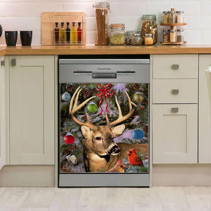 Deer Hunting Winter TH1111007CL Decor Kitchen Dishwasher Cover