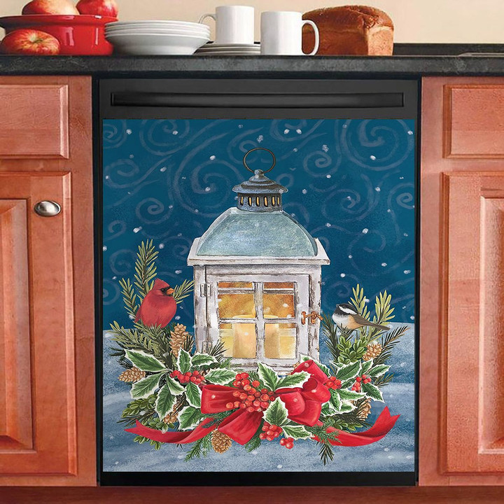 Winter Lantern Cardinal NI0611108KL Decor Kitchen Dishwasher Cover