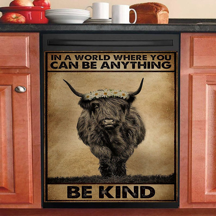 Be Kind Highland Cattle NI2610005KL Decor Kitchen Dishwasher Cover