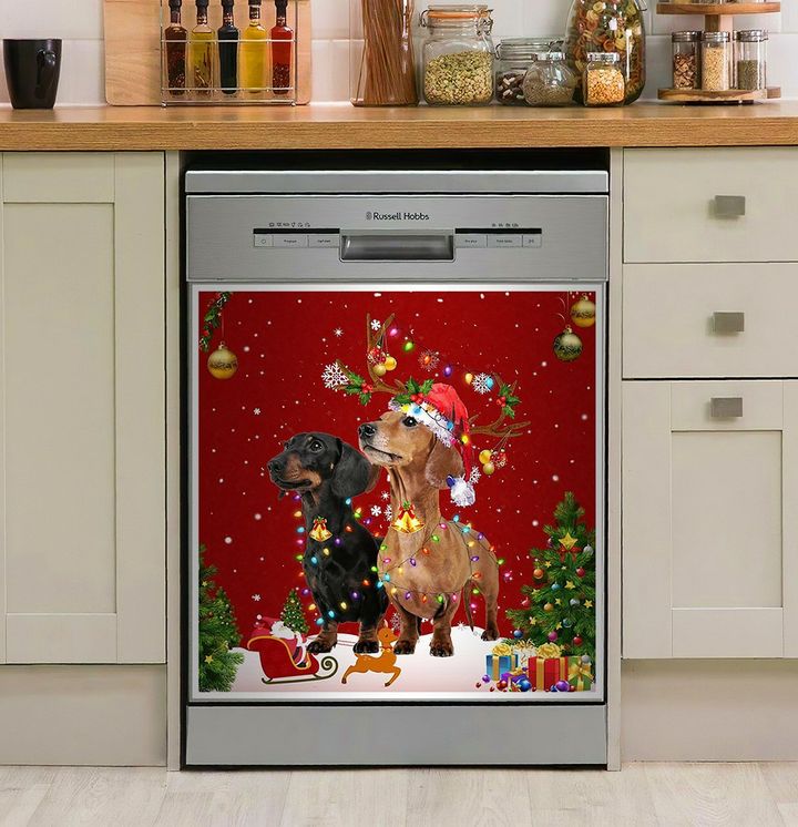 Dachshund Christmas NI0210077DD Decor Kitchen Dishwasher Cover
