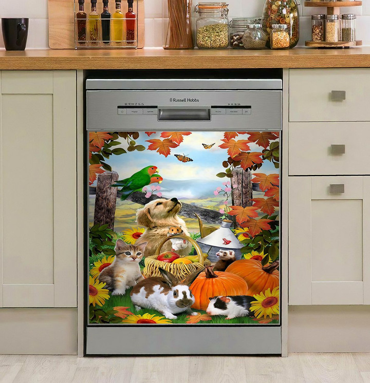Happy Farm Animal Autumn NI0210043NT Decor Kitchen Dishwasher Cover