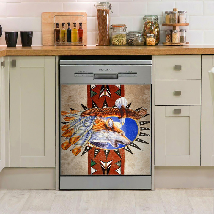 Wolf Eagle Spirit Native America GS0710101OD Decor Kitchen Dishwasher Cover