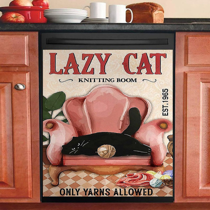 Lazy Cat Knitting Room NI0212047KL Decor Kitchen Dishwasher Cover