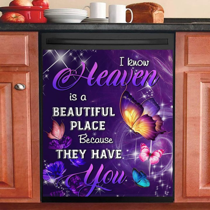 Gorgeous Butterfly I Knew Heaven Is A Beautiful Place NI2411054KL Decor Kitchen Dishwasher Cover