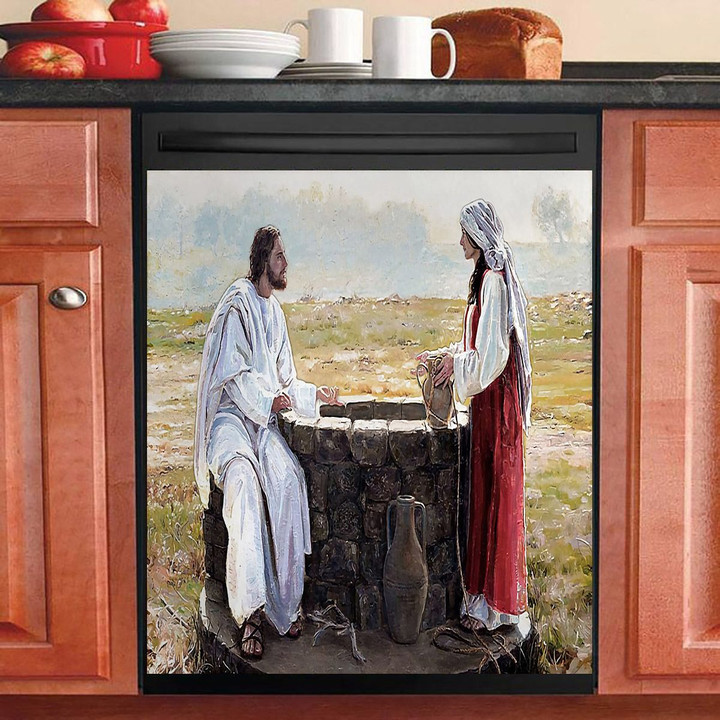 Jesus Christ And The Samaritan Woman At The Well NI1802052YC Decor Kitchen Dishwasher Cover