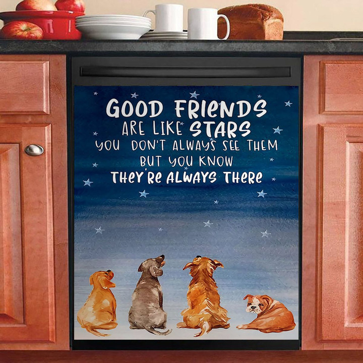 Dogs Good Friends Are Like Stars NI1812102KL Decor Kitchen Dishwasher Cover
