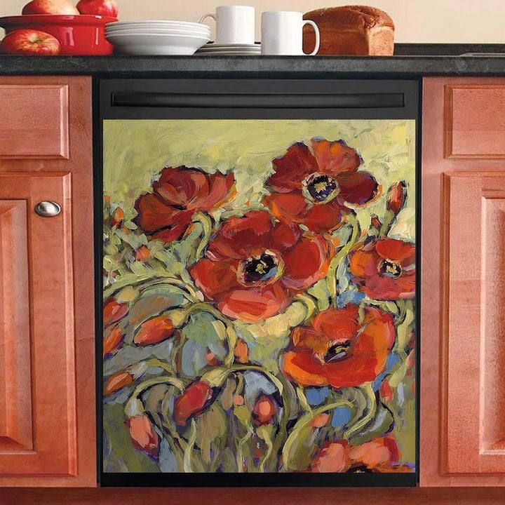 Field Poppies NI2511102NT Decor Kitchen Dishwasher Cover