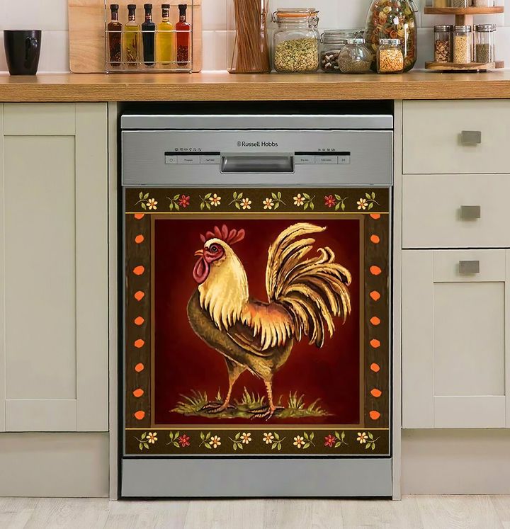 Chicken Vintage KL0310002HN Decor Kitchen Dishwasher Cover