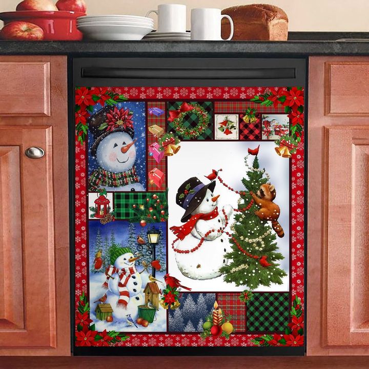 Snowman Christmas NI2410005HY Decor Kitchen Dishwasher Cover