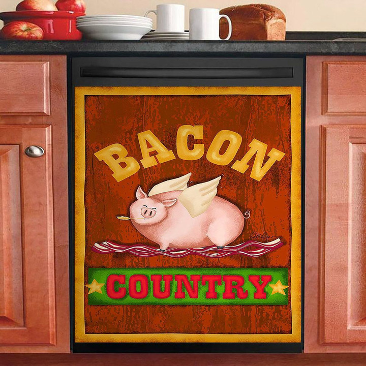 Bacon Country NI2601007YC Decor Kitchen Dishwasher Cover