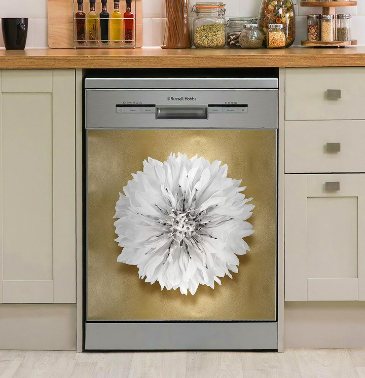 Flower On Gold NI1712208DD Decor Kitchen Dishwasher Cover