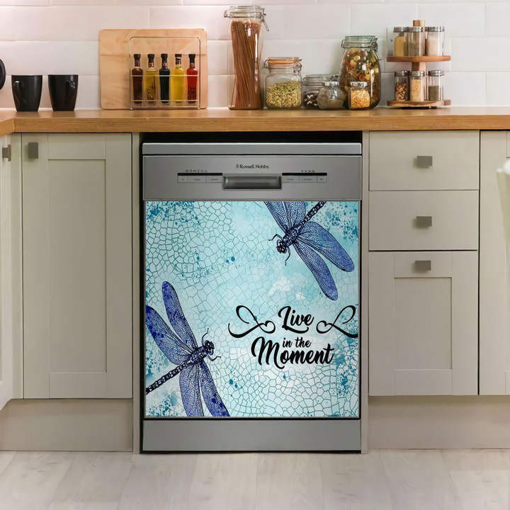 Dragonfly Live In The Moment TH1111113CL Decor Kitchen Dishwasher Cover