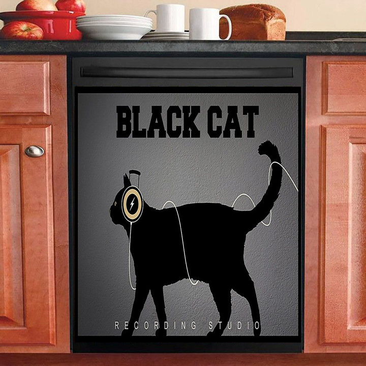 Black Cat Recording Studio NI0212008KL Decor Kitchen Dishwasher Cover