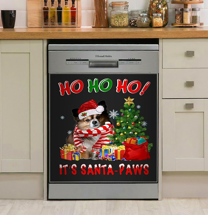 Ho Ho Ho Papillon Paw NI1411159DD Decor Kitchen Dishwasher Cover