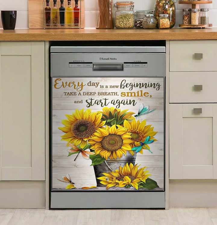 Dragonfly And Sunflower NI0510002NT Decor Kitchen Dishwasher Cover