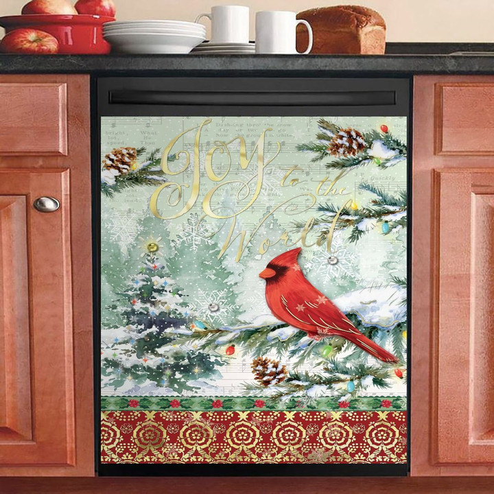 Joy Cardinal Christmas NI2210002HY Decor Kitchen Dishwasher Cover