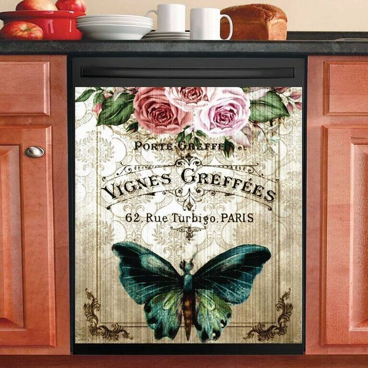 Butterfly Vintage NC1111093CL Decor Kitchen Dishwasher Cover