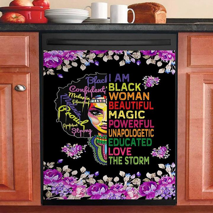 I Am Black Women Beautiful Educated NI2801053YB Decor Kitchen Dishwasher Cover