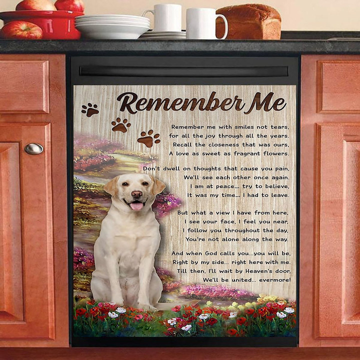 Remember Me Labrador Retriever NI1212196KL Decor Kitchen Dishwasher Cover