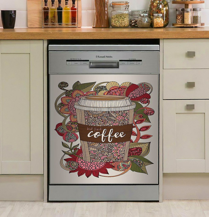 But First Coffee NI1712262DD Decor Kitchen Dishwasher Cover