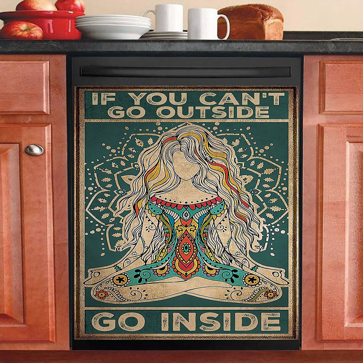 Yoga Girl Go Inside NI0711113KL Decor Kitchen Dishwasher Cover