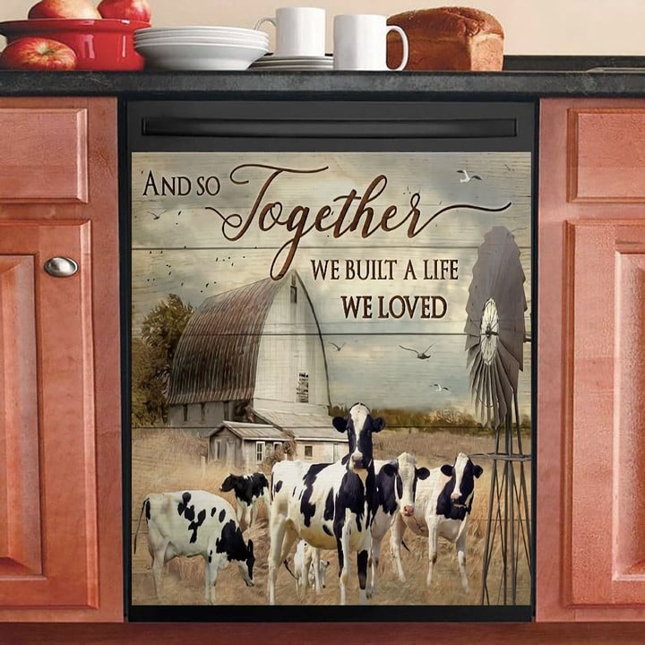 Holstein Cattle We Built The Life We Loved KL2710010HY Decor Kitchen Dishwasher Cover