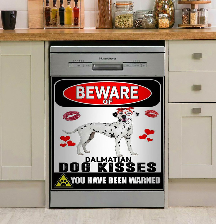 Dalmatian Beware Of Dogs Kisses NI06100134DD Decor Kitchen Dishwasher Cover