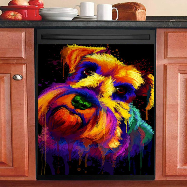 A Colorful Schnauzer NI1311001KL Decor Kitchen Dishwasher Cover