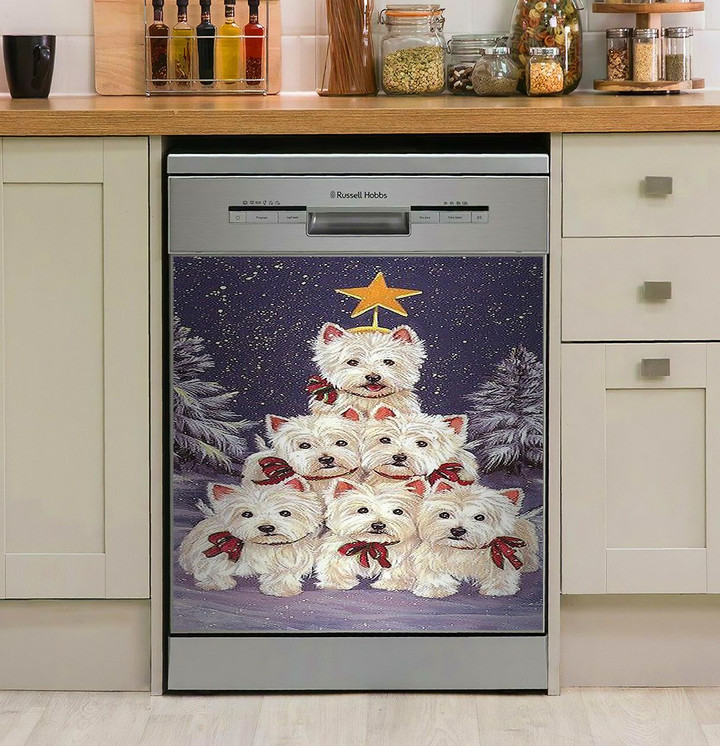 Westie Christmas Tree NI0810005DD Decor Kitchen Dishwasher Cover