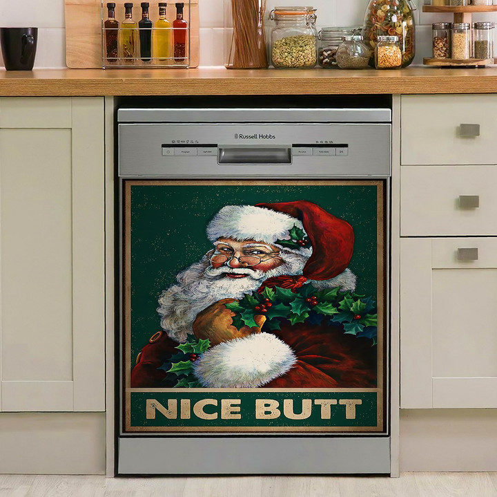 Nice Butt Santa NI2310055KL Decor Kitchen Dishwasher Cover