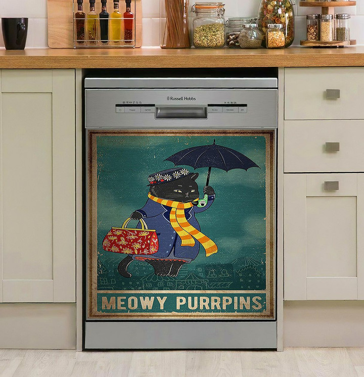 Cat Meowy Purrpins NI02100110DD Decor Kitchen Dishwasher Cover