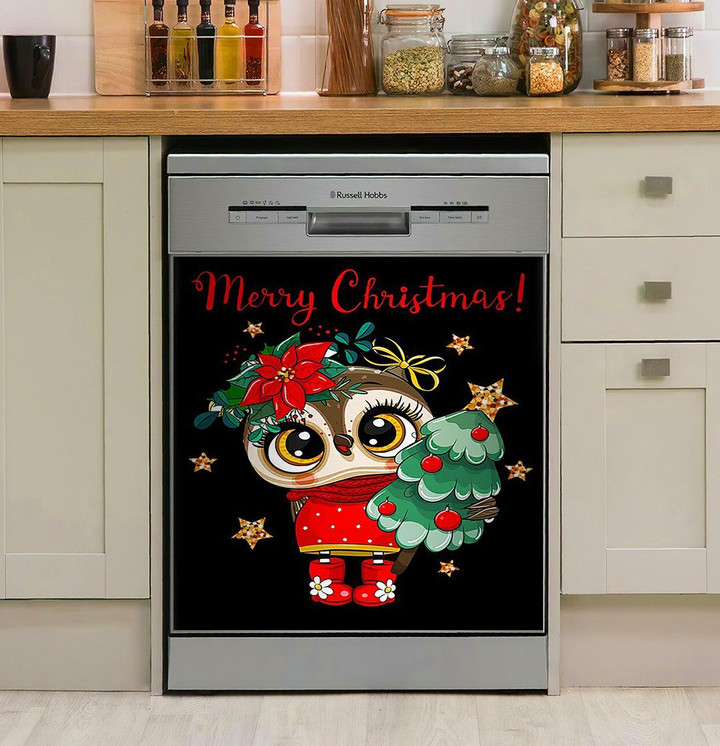 Owl Lover Merry Christmas NI1912074DD Decor Kitchen Dishwasher Cover
