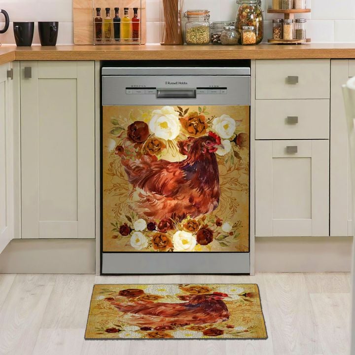 Chicken AM0510067CL Decor Kitchen Dishwasher Cover