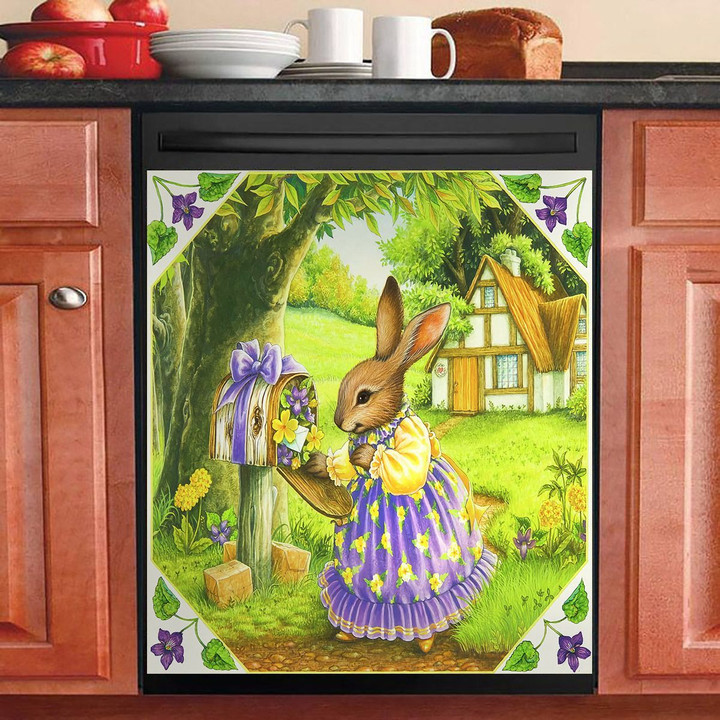 A Birthday Surprise Rabbit NI1802059YB Decor Kitchen Dishwasher Cover
