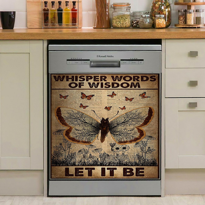 Let It Be Butterfly NI2310045KL Decor Kitchen Dishwasher Cover