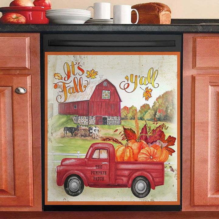 The Pumpkin Patch Truck In Fall NI3110100KL Decor Kitchen Dishwasher Cover