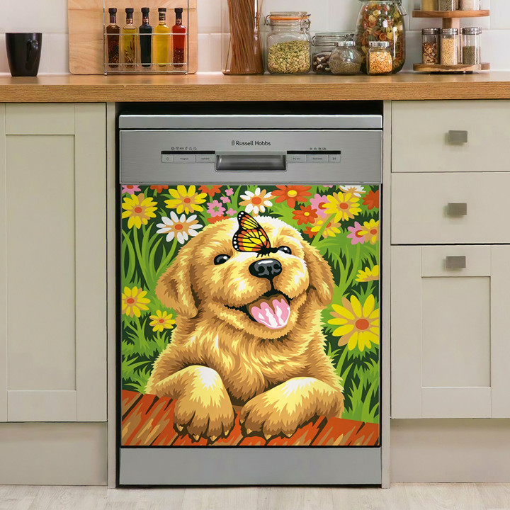 Dog TH2710628CL Decor Kitchen Dishwasher Cover