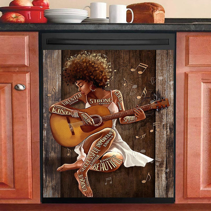 Black Beauty Guitar Lovers NI2601032YC Decor Kitchen Dishwasher Cover